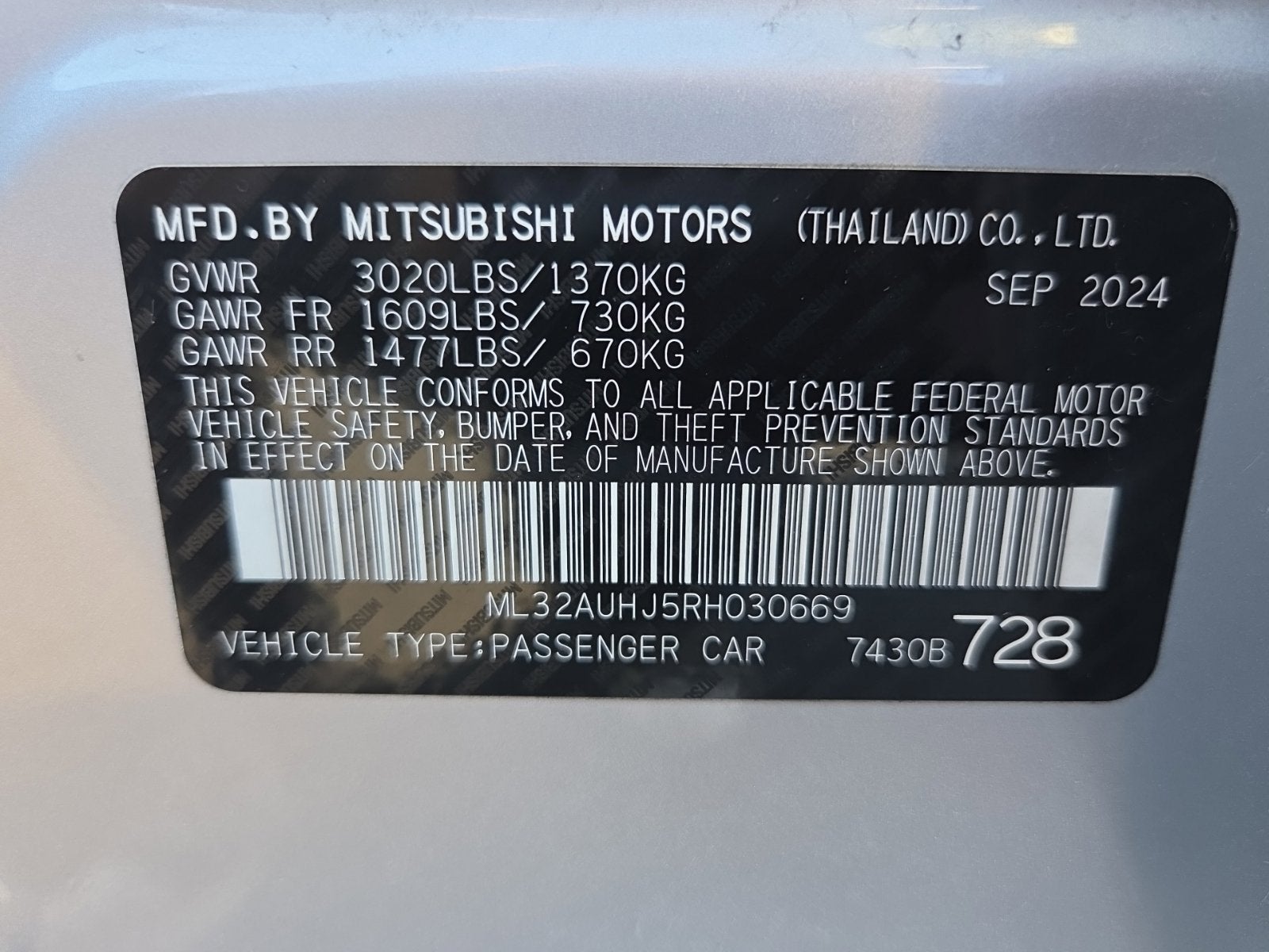 2024 Mitsubishi Mirage Base