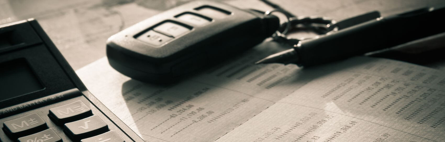 Car keys and calculator