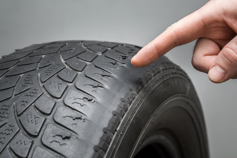 Tire tread wear example